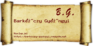 Barkóczy Gyöngyi névjegykártya
