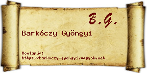Barkóczy Gyöngyi névjegykártya